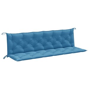 vidaXL Coussins de banc de jardin lot de 2 bleu mélangé tissu