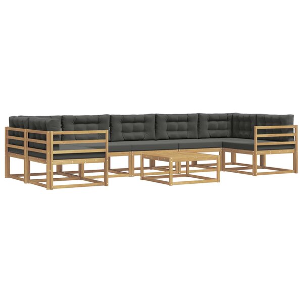 vidaXL Ensemble de canapés d'extérieur 6 pc Blanc et anthracite