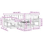 vidaXL Ensemble de canapés d'extérieur 7 pc Blanc et Beige