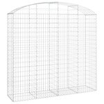 vidaXL Panier de gabions arqué 200x50x180/200 cm Fer galvanisé