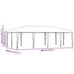 vidaXL Tente de Fête Verte 8x4 m PE