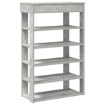 vidaXL Étagère à chaussures gris béton 60x30x98 cm bois d'ingénierie