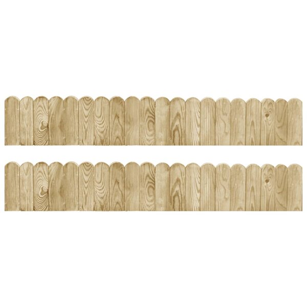 vidaXL Rouleaux de bordure 2 Pièces 120 cm Bois de pin imprégné