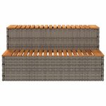 VidaXL Marche bain remous gris 100x50x50 5 cm polyrotin acacia massif