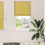 vidaXL Stores et Occultants avec des rideaux Jaune 90 x 160 cm Bambou