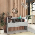 vidaXL Buffet Gris béton 105x30x70 cm Bois d’ingénierie