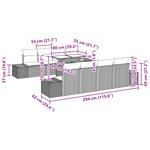 vidaXL Ensemble de canapés de jardin 9 pièces avec coussins noir rotin poly
