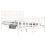 vidaXL Cadre de lit sans matelas blanc 120x200 cm bois de pin massif