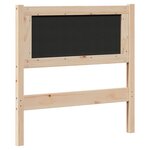 vidaXL Tête de lit capitonnée avec tête de lit Marron 80 cm Pin massif