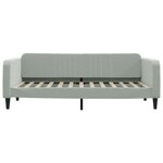 vidaXL Lit de repos sans matelas gris clair 90x200 cm velours
