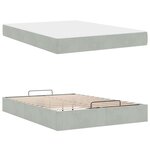 vidaXL Cadre de lit avec matelas avec matelas 2 Pièces Gris clair Velours