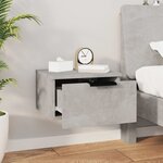 vidaXL Tables de chevet murales 2 Pièces Gris béton 34x30x20 cm