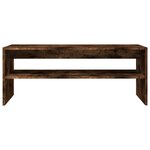 vidaXL Table basse Chêne fumé 100x40x40 cm Bois d'ingénierie