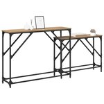 vidaXL Table console 2 Pièces Chêne artisanal 100 x 28 x 75 cm