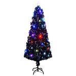 vidaXL Arbre de Noël pré-éclairé avec support et LED 240 cm fibre optique