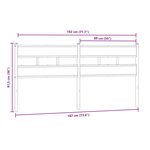 vidaXL Tête de lit chêne sonoma 180 cm fer et bois d’ingénierie