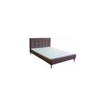 Lit rembourre tissu lit lit 140 x 200 brun