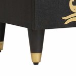 vidaXL Buffet avec étagère Noir 90 x 33 x 75 cm Bois de mangue massif