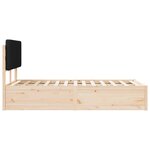 vidaXL Cadre de lit avec tête de lit rembourrée Noir 150 x 200 cm