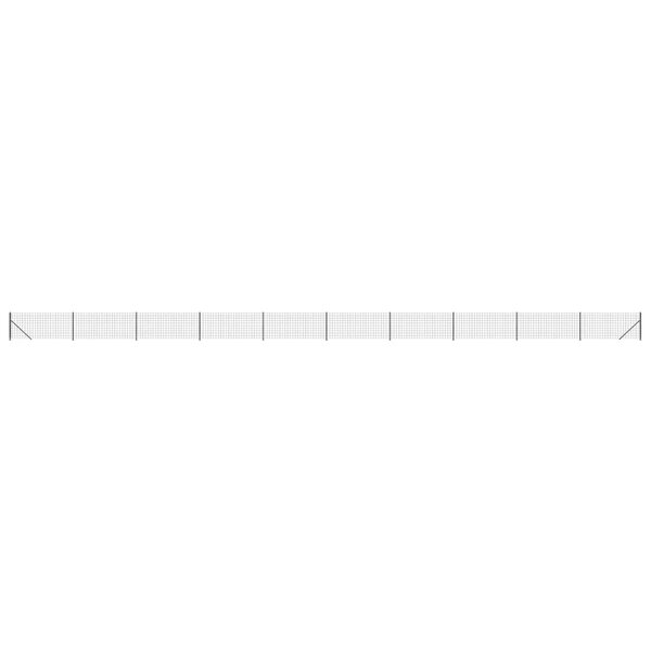 vidaXL Clôture en treillis métallique avec bride anthracite 0 8x25 m