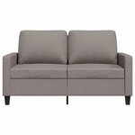 vidaXL Canapé à 2 places Taupe 120 cm Tissu