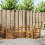 vidaXL Ensemble de canapés d'extérieur 4 pc Naturel Polyester