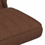 vidaXL Chaise pivotante de bureau Marron Tissu
