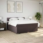 vidaXL Sommier à lattes de lit avec matelas Marron foncé 180x200 cm