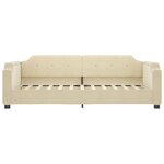 vidaXL Lit de repos sans matelas crème 80x200 cm tissu