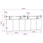 vidaXL Tête de lit suspendue Crème tissu