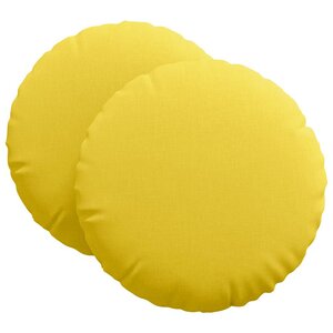 vidaXL Coussins de siège 2 pc Tissu Jaune clair Ø60 x 21 cm