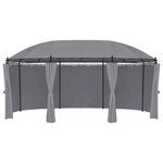 vidaXL Tonnelle avec rideaux 520x349x255 cm Anthracite