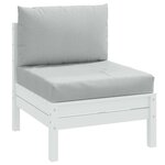 vidaXL Coussins de palette lot de 2 gris clair mélangé tissu