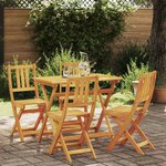 vidaXL Ensemble bistro de jardin 5 Pièces Marron Bois d'acacia massif