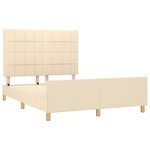 vidaXL Cadre de lit sans matelas crème 140x200 cm tissu