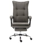 Chaise fauteuil siège de bureau informatique étude tissu gris 02_0024028