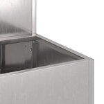 vidaXL Cache-pot de jardin Argent 100 x 60 x 45 cm Acier inoxydable