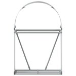 vidaXL Porte-bûches argenté 80x45x120 cm acier galvanisé