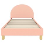 vidaXL Cadre de lit pour enfants avec tête de lit Rose 90 x 200 cm