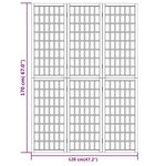vidaXL Cloison de séparation pliable 3 panneaux 120x170 cm
