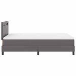 vidaXL Cadre de lit avec matelas Gris 120 x 190 cm Faux cuir