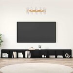 vidaXL Meuble TV 3 Pièces Chêne noir 37 x 35 x 107.5 cm Bois stratifié