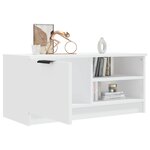 vidaXL Meuble TV Blanc 80x35x36 5 cm Bois d'ingénierie