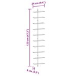 vidaXL Casiers à bouteilles muraux pour 20 bouteilles 2 Pièces Noir Métal