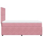 vidaXL Sommier à lattes de lit et matelas Rose 80x200 cm Velours