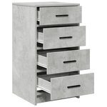 vidaXL Buffet Gris Béton 40x41x75 cm Bois d'ingénierie