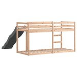 vidaXL Lit superposé avec toboggan et échelle sans matelas 90x190 cm