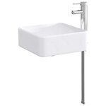vidaXL Lavabo de salle de bains Chrome 36 5 x 36 5 x 13 cm métal