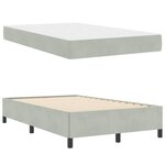 vidaXL Cadre de lit Blanc  gris clair et blanc 120 x 200 cm Velours