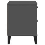 vidaXL Table de chevet VIKEN gris anthracite bois d'ingénierie